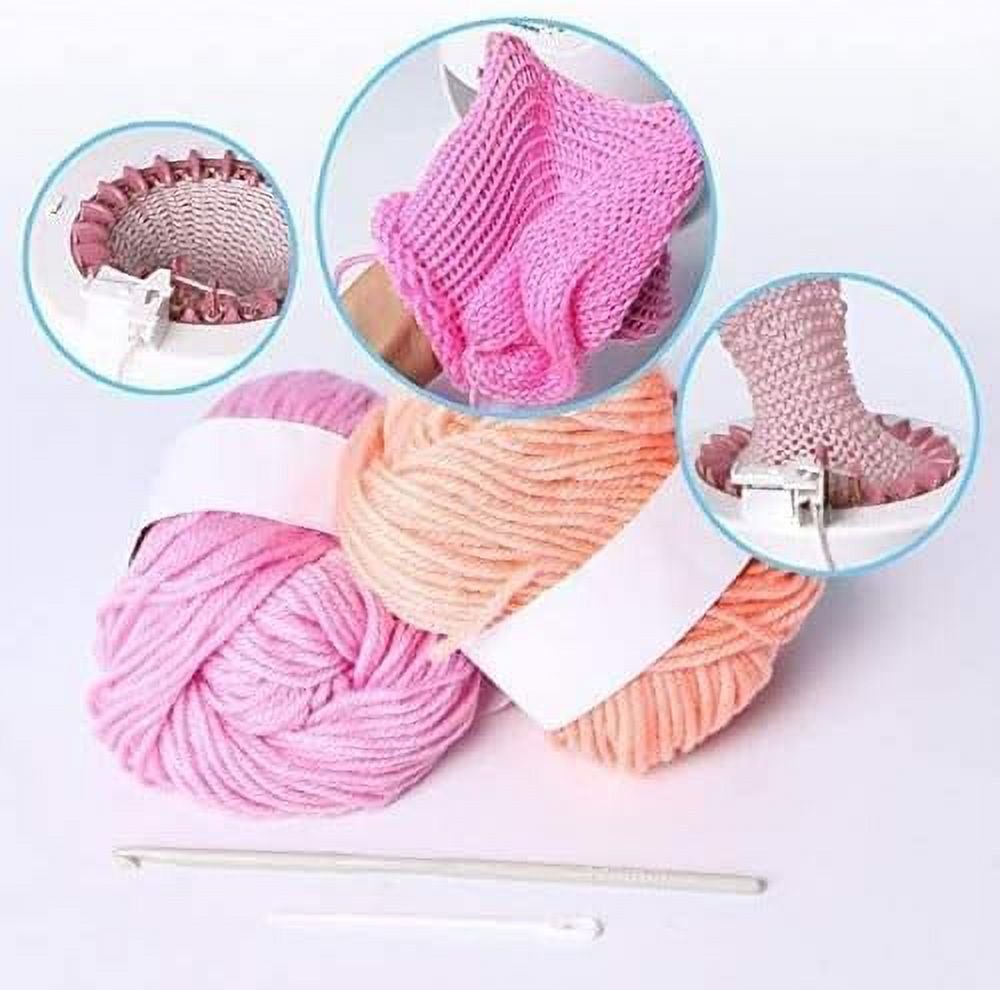 Knitting Machine 22 Needles, Smart Weaving Loom Round Spinning Knitting  Machines, Knitting Board Rotating Double Loom, for Adults or Kids Knit  Scarf Hat Sock (22 pin) 